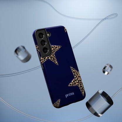 Navy Leopard Star Phone Case