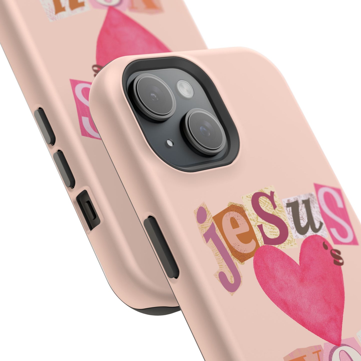 Pink Jesus Loves You Phone Case