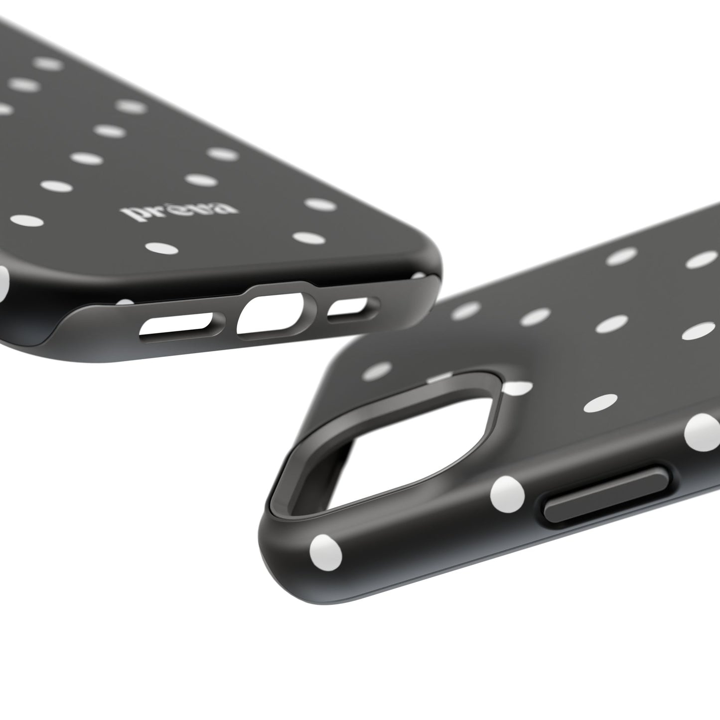 Black with White Polka Dots Phone Case