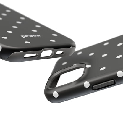 Black with White Polka Dots Phone Case