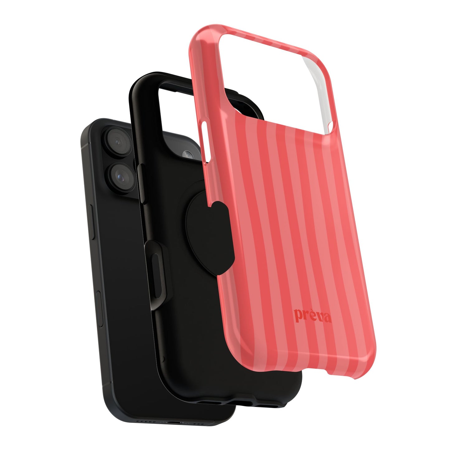 Coral Stipes Phone Case