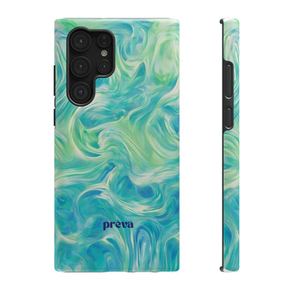 Teal & Green Swirl Phone Case