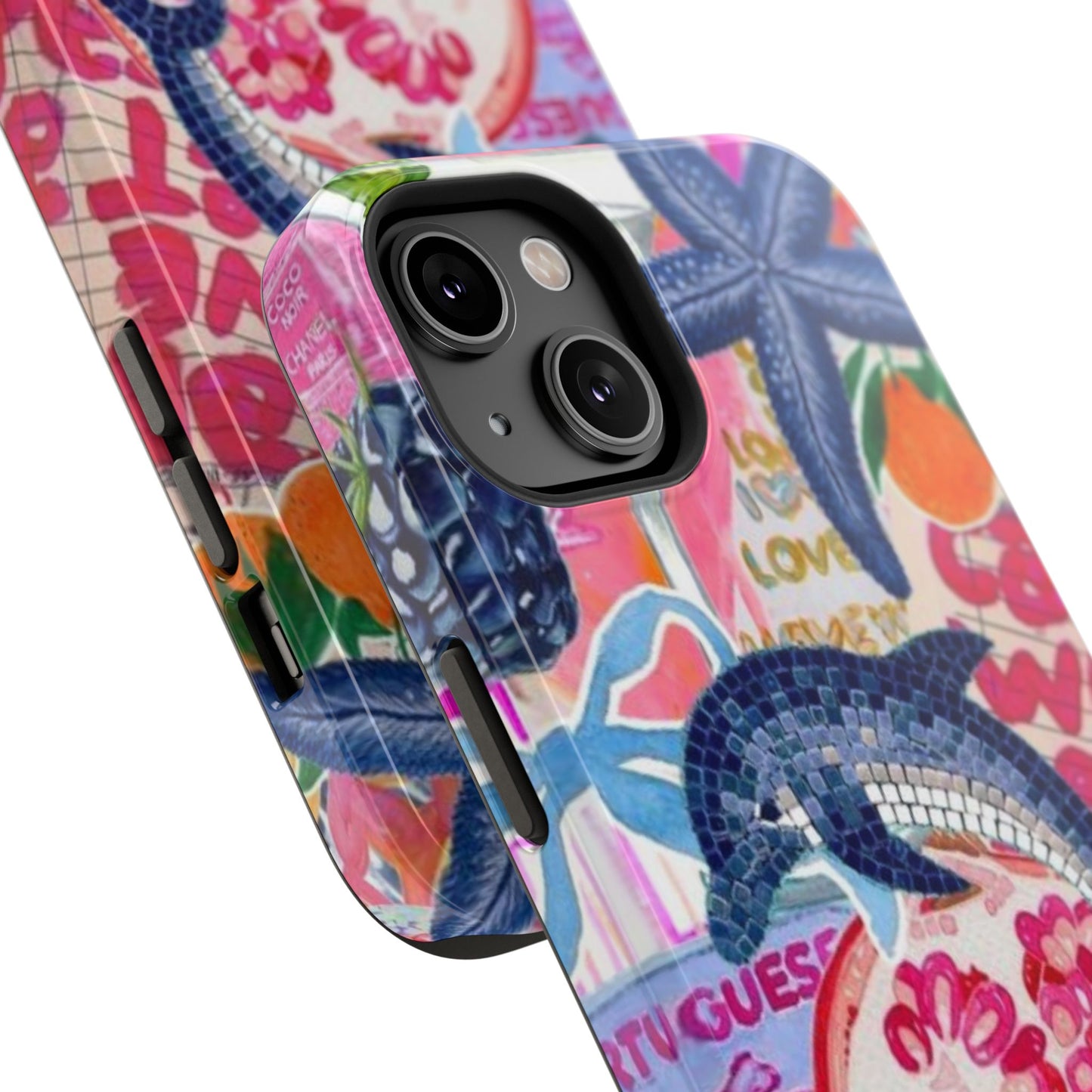 Dolphin Tropics Collage Phone Case