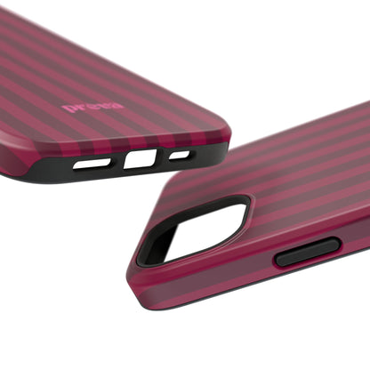 Burgandy Stripes x Ava Dudderar Phone Case