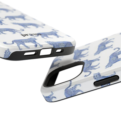 Blue Leopard Pattern Phone Case