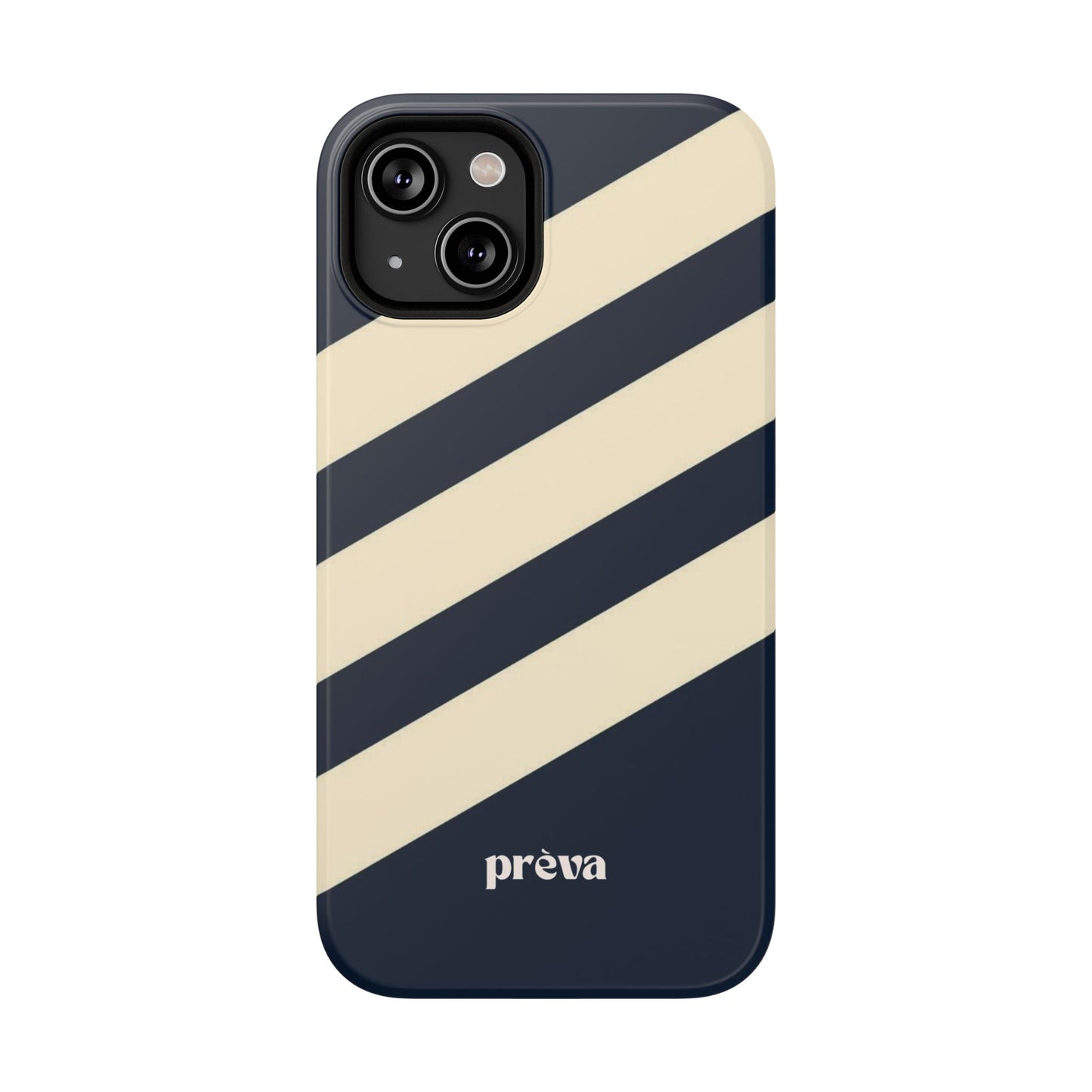 Striped Navy & Cream Phone Case