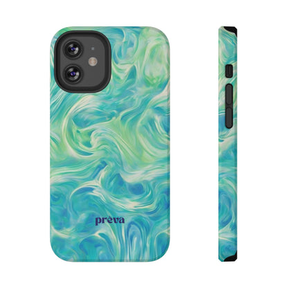 Teal & Green Swirl Phone Case