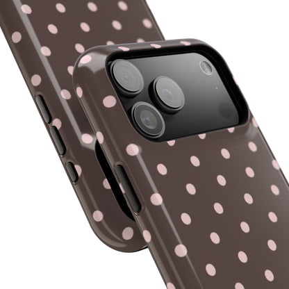 Brown and Pink Polka Dot Phone Case