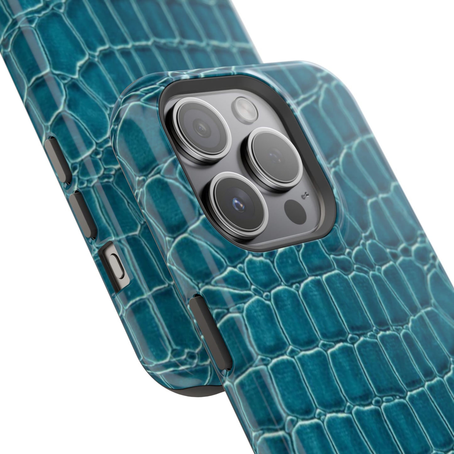 Teal Croc Phone Case