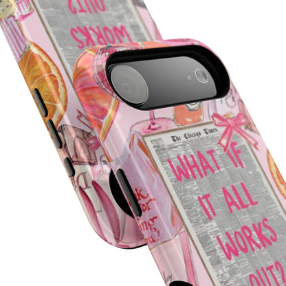 Pink "What If It All Works Out?" Collage Phone Case