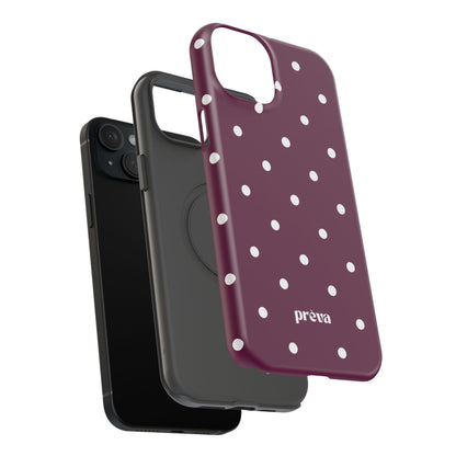 Maroon Polka Dot Phone Case