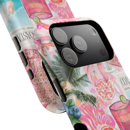 Pink Cocktail Collage Phone Case