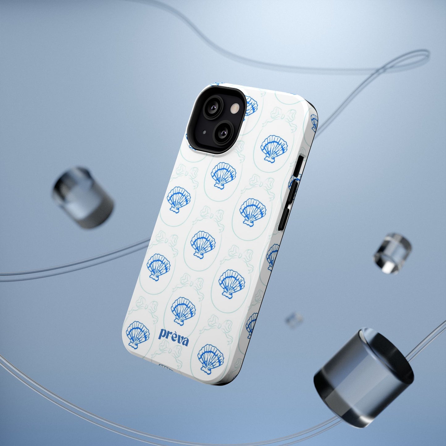 Fancy Teal Shell Phone Case