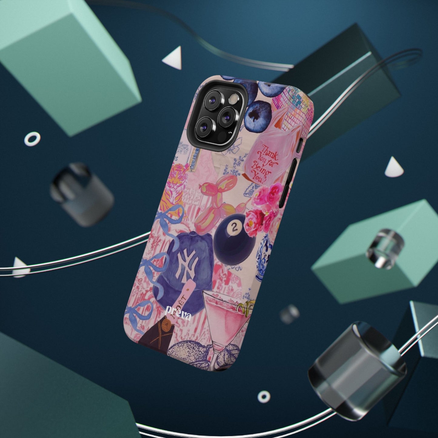 Retro 8 Ball Collage Phone Case