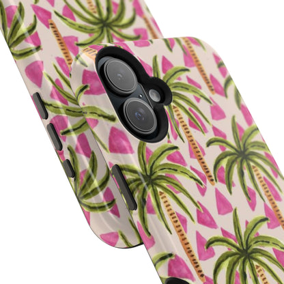 Phone Case — Pink Palm Tree Impact-Resistant Protector