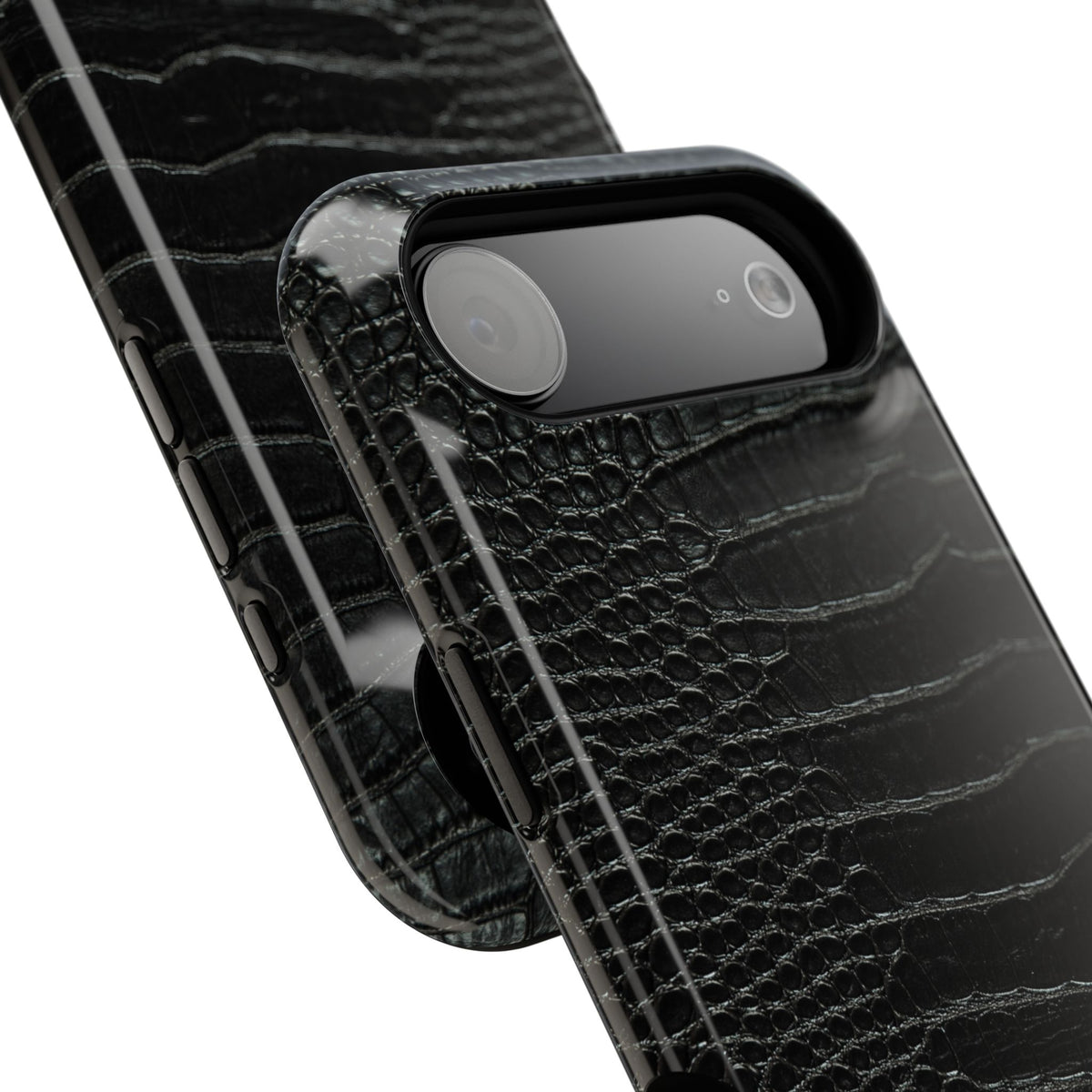 Black Croc Phone Case