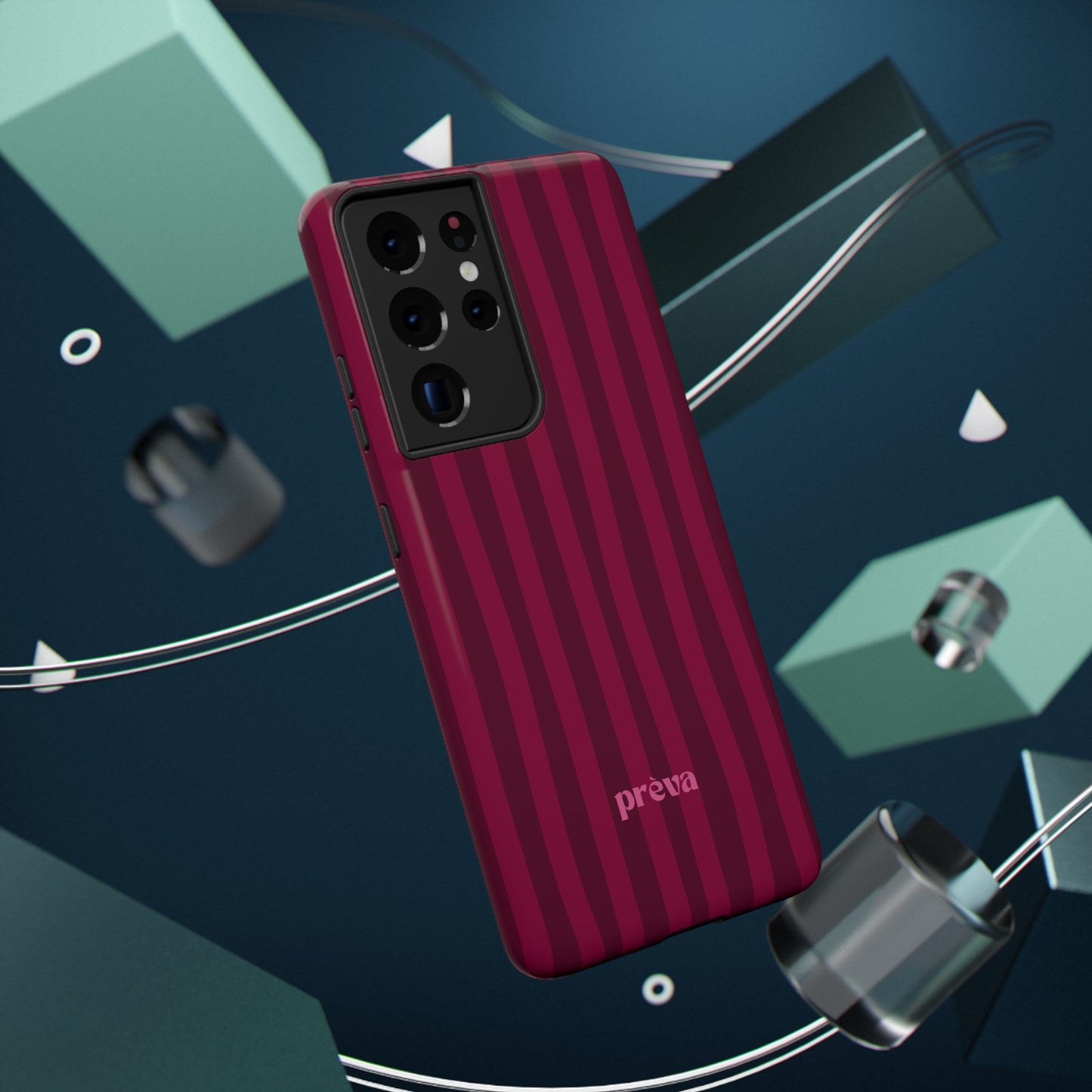 Burgandy Stripes x Ava Dudderar Phone Case