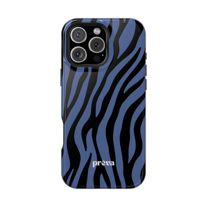 Blue & Black Zebra Stripe Phone Case