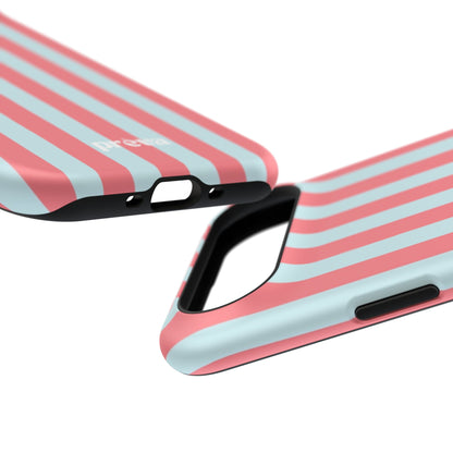 Coral & Teal Stripes Phone Case