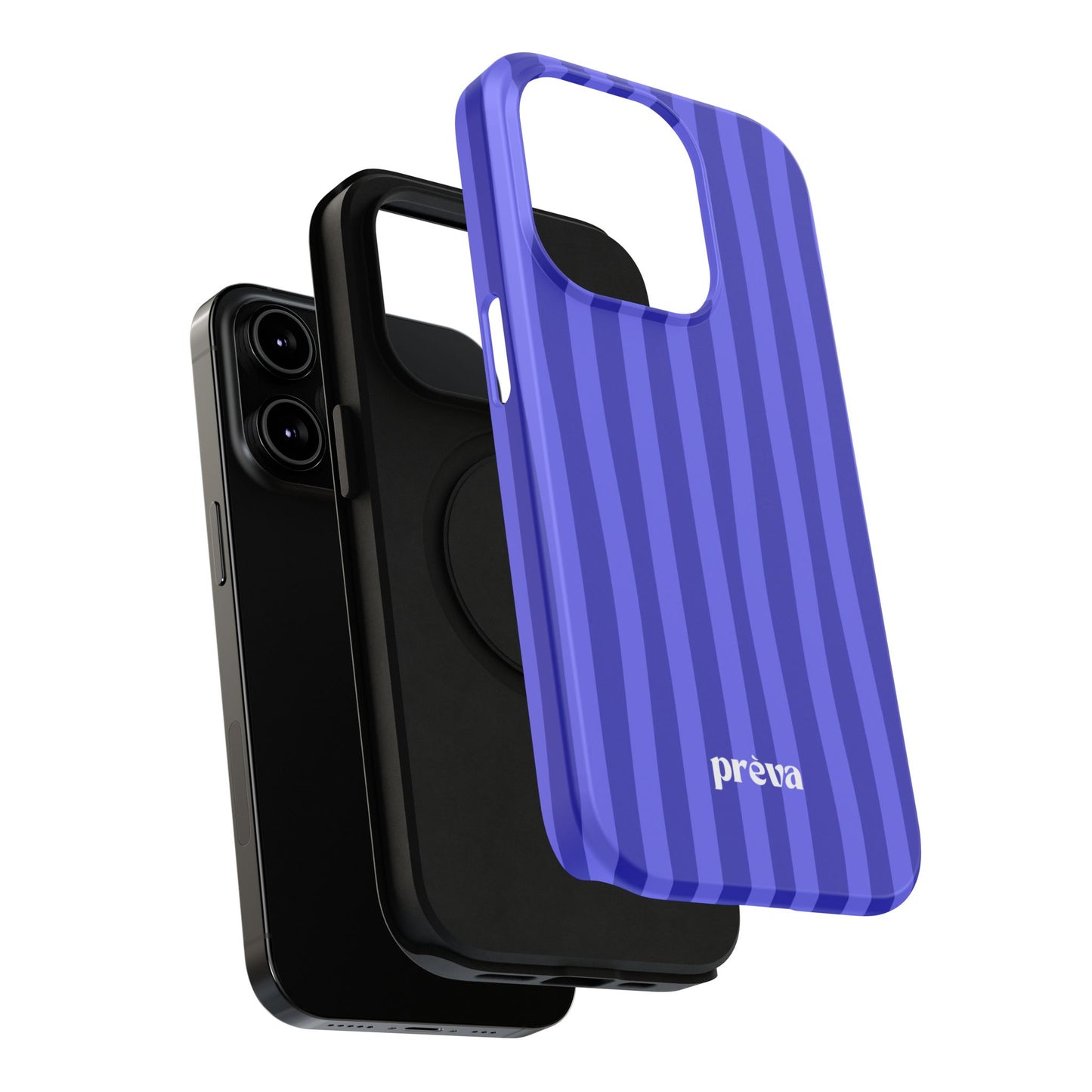 Neon Blue Stripes Phone Case