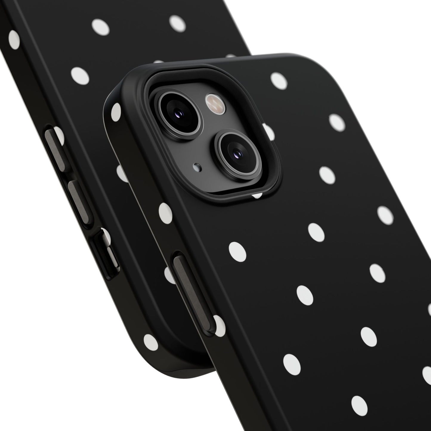 Black with White Polka Dots Phone Case