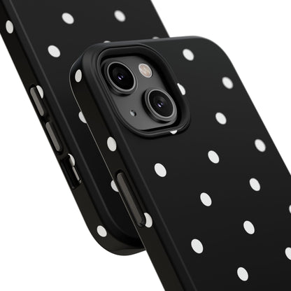 Black with White Polka Dots Phone Case