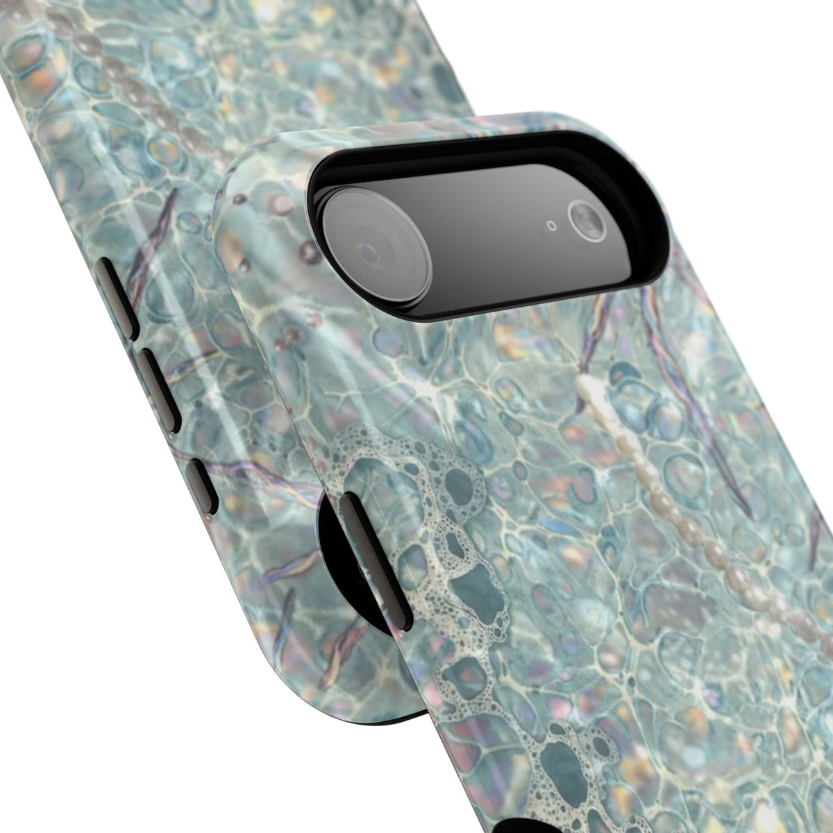 Marbled Seafoam Impact-Resistant Phone Case