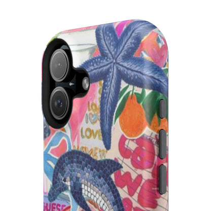 Dolphin Tropics Collage Phone Case