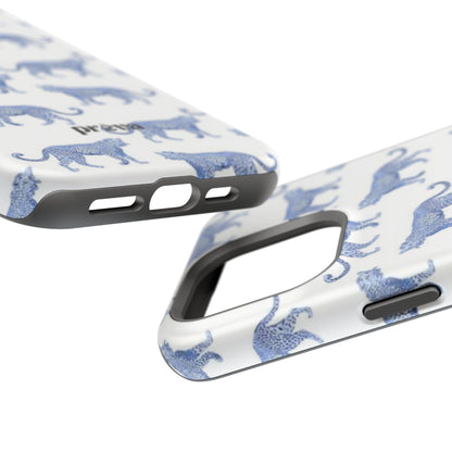 Blue Leopard Pattern Phone Case