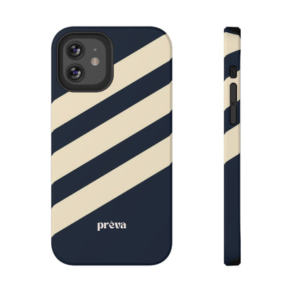 Striped Navy & Cream Phone Case