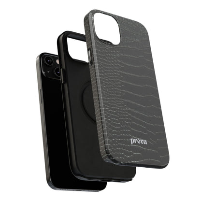Black Croc Phone Case