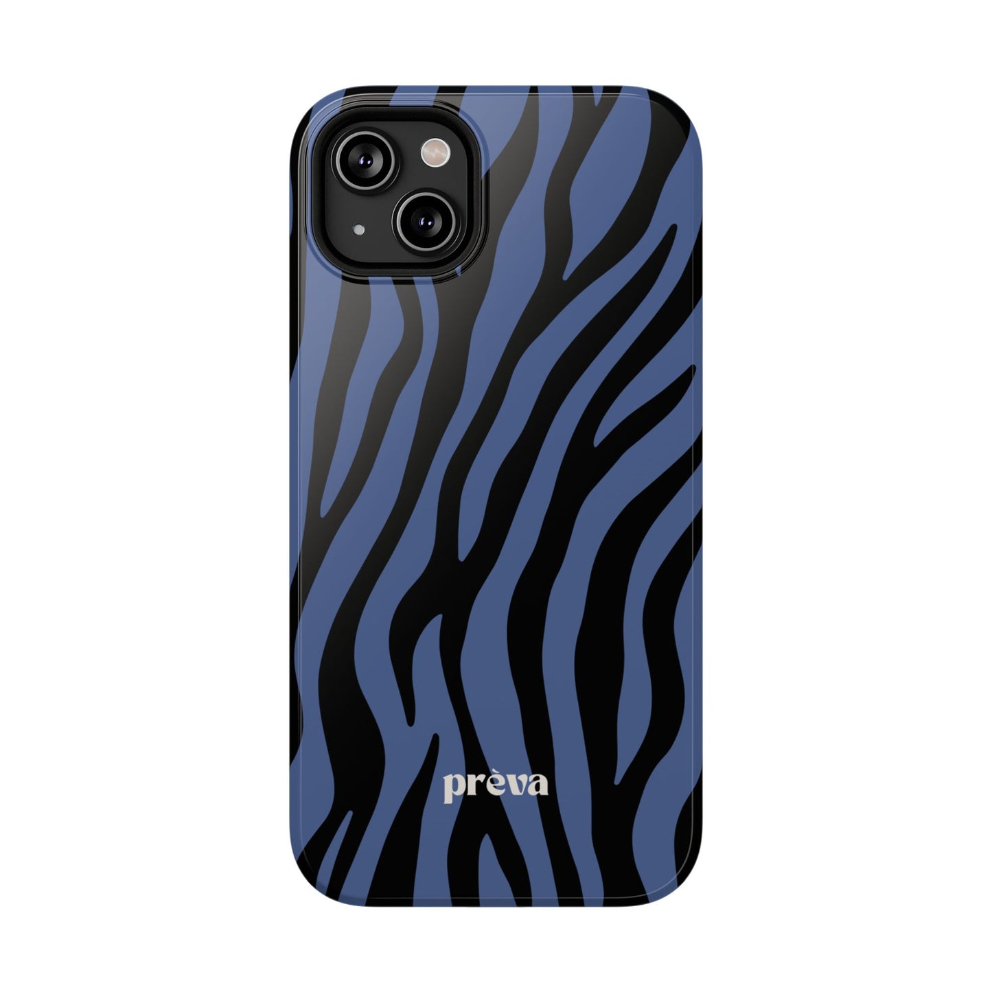 Blue & Black Zebra Stripe Phone Case