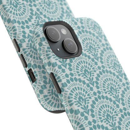 Aqua Lace Pattern Phone Case