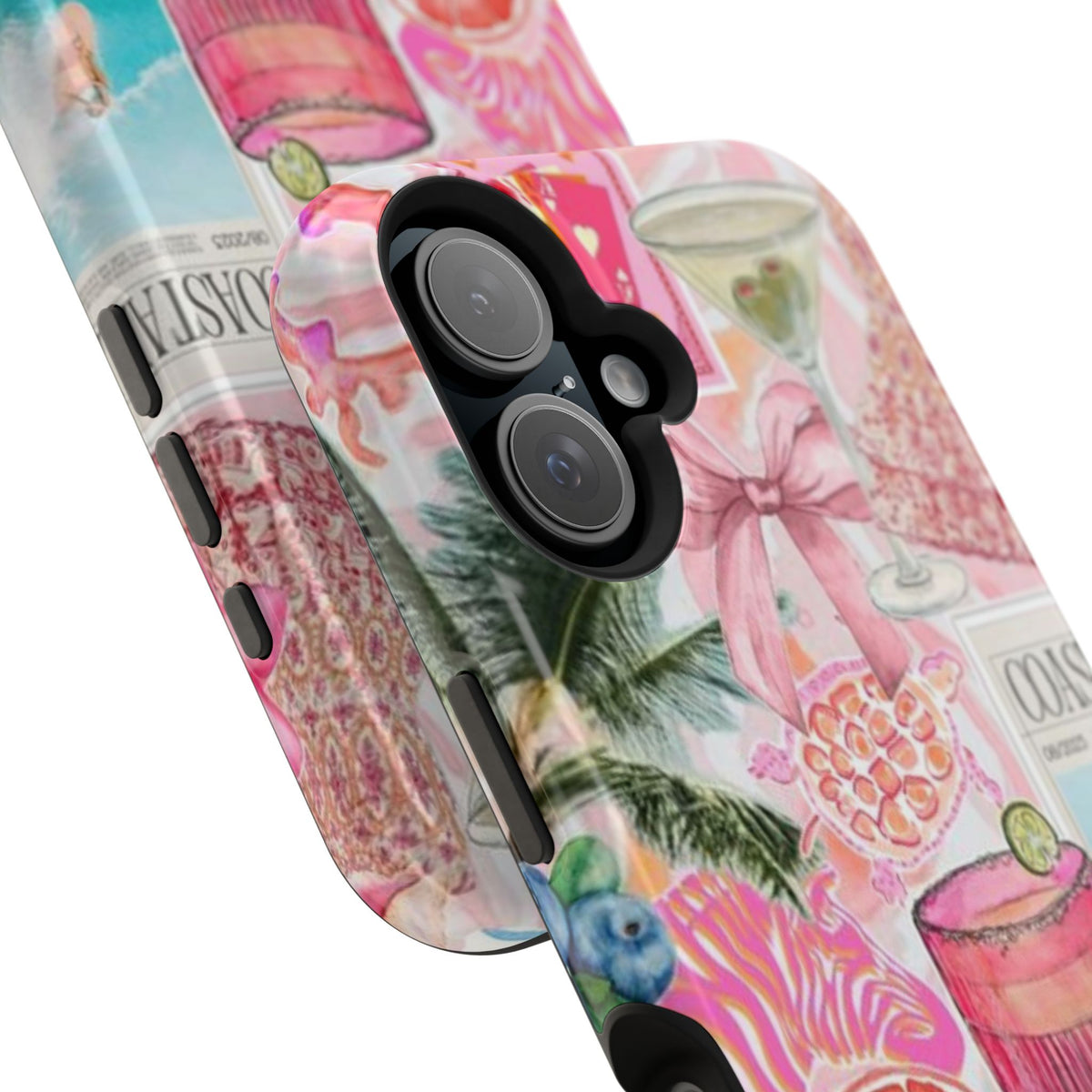 Pink Cocktail Collage Phone Case