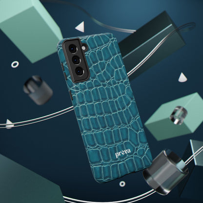 Teal Croc Phone Case