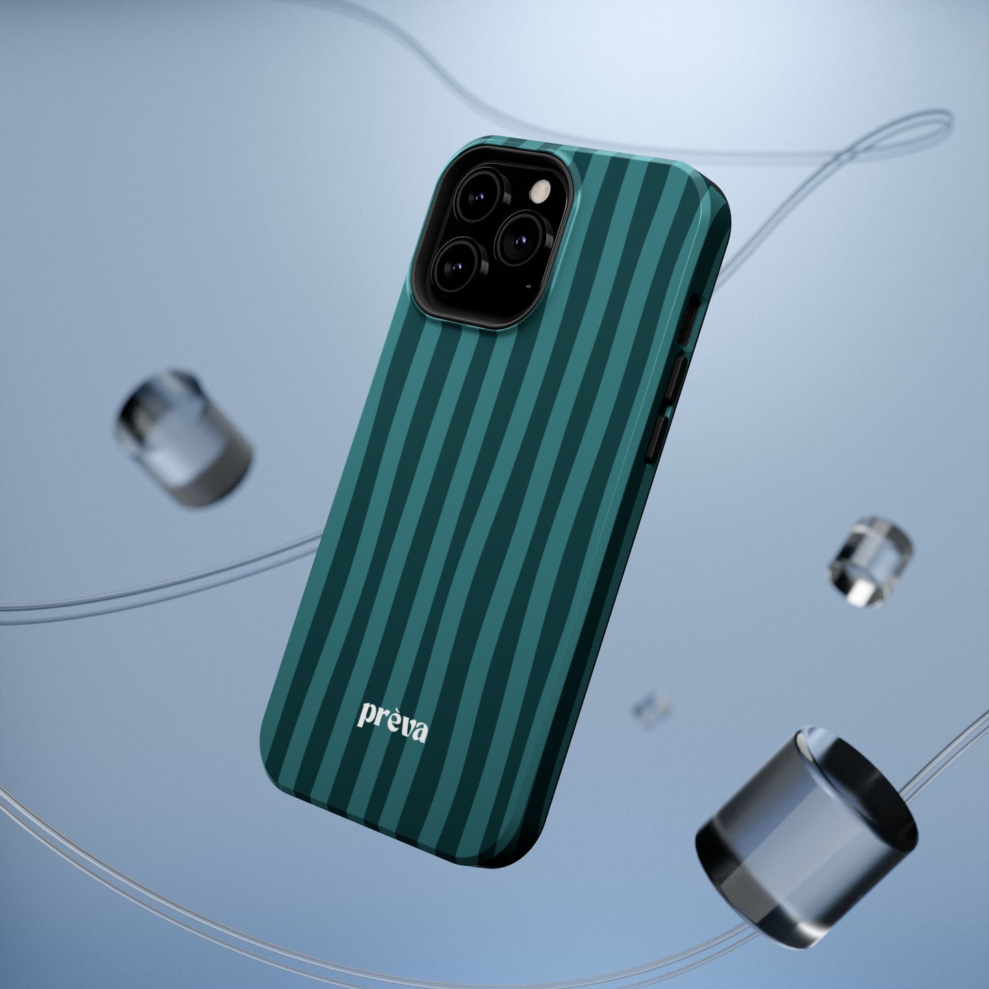 Dark Stripes Turquoise Phone Case