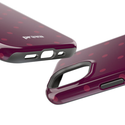 Maroon Polka Dots Phone Case
