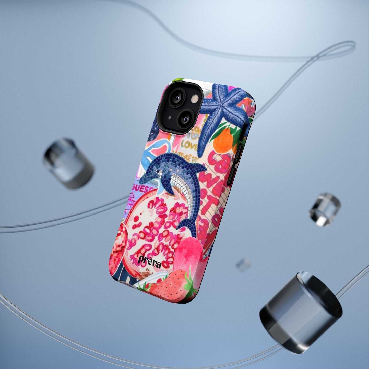 Dolphin Tropics Collage Phone Case