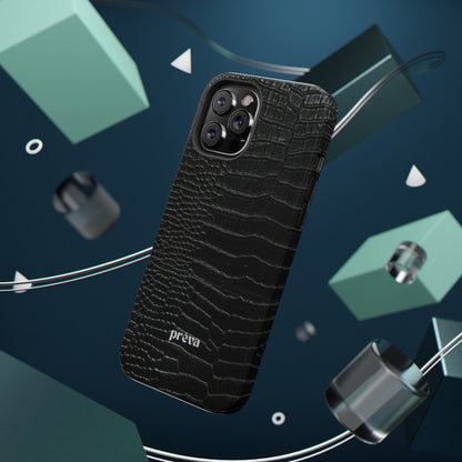 Black Croc Phone Case