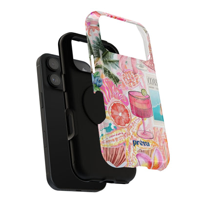 Pink Cocktail Collage Phone Case