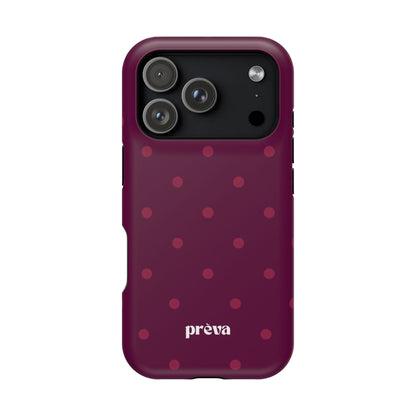 Maroon Polka Dots Phone Case