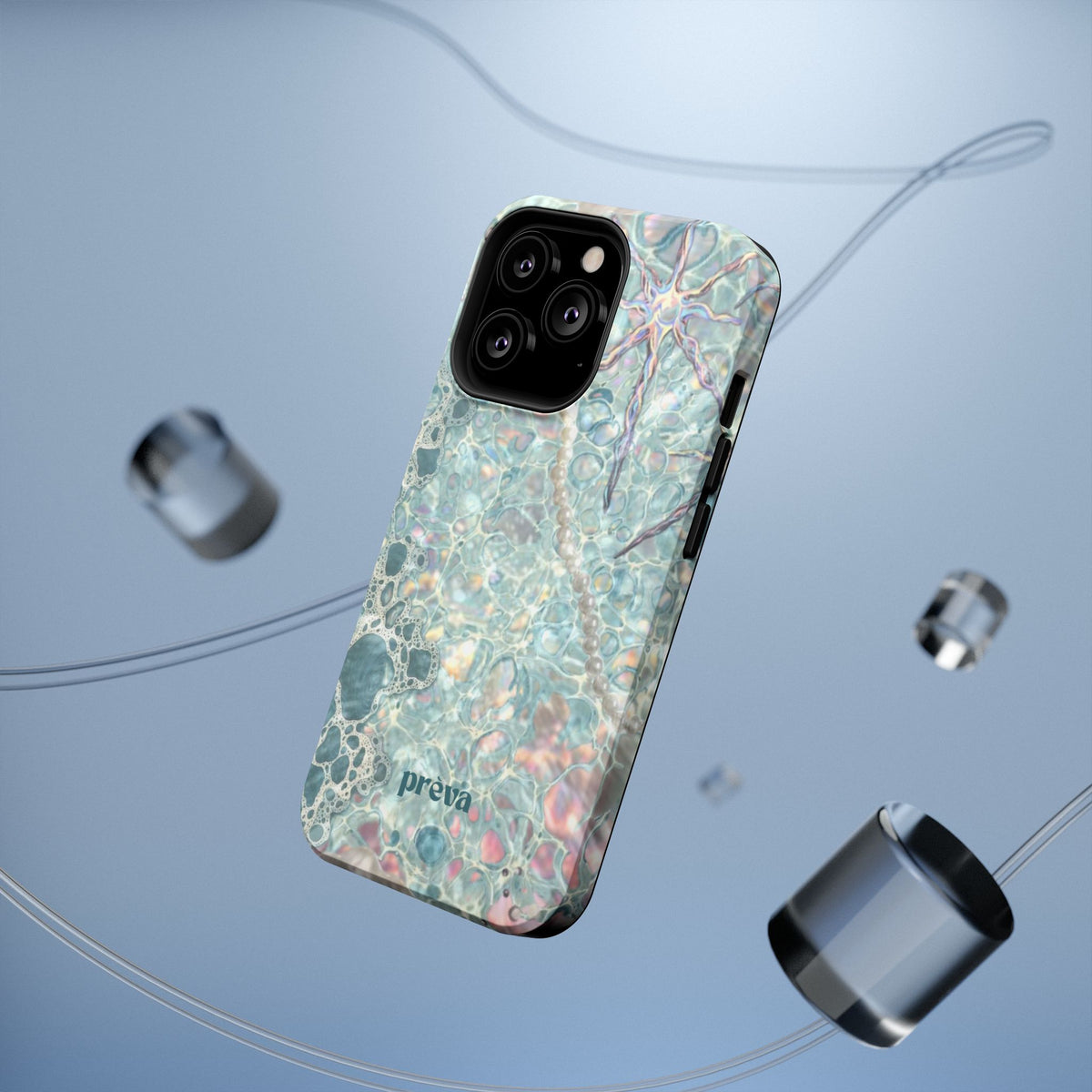 Marbled Seafoam Impact-Resistant Phone Case
