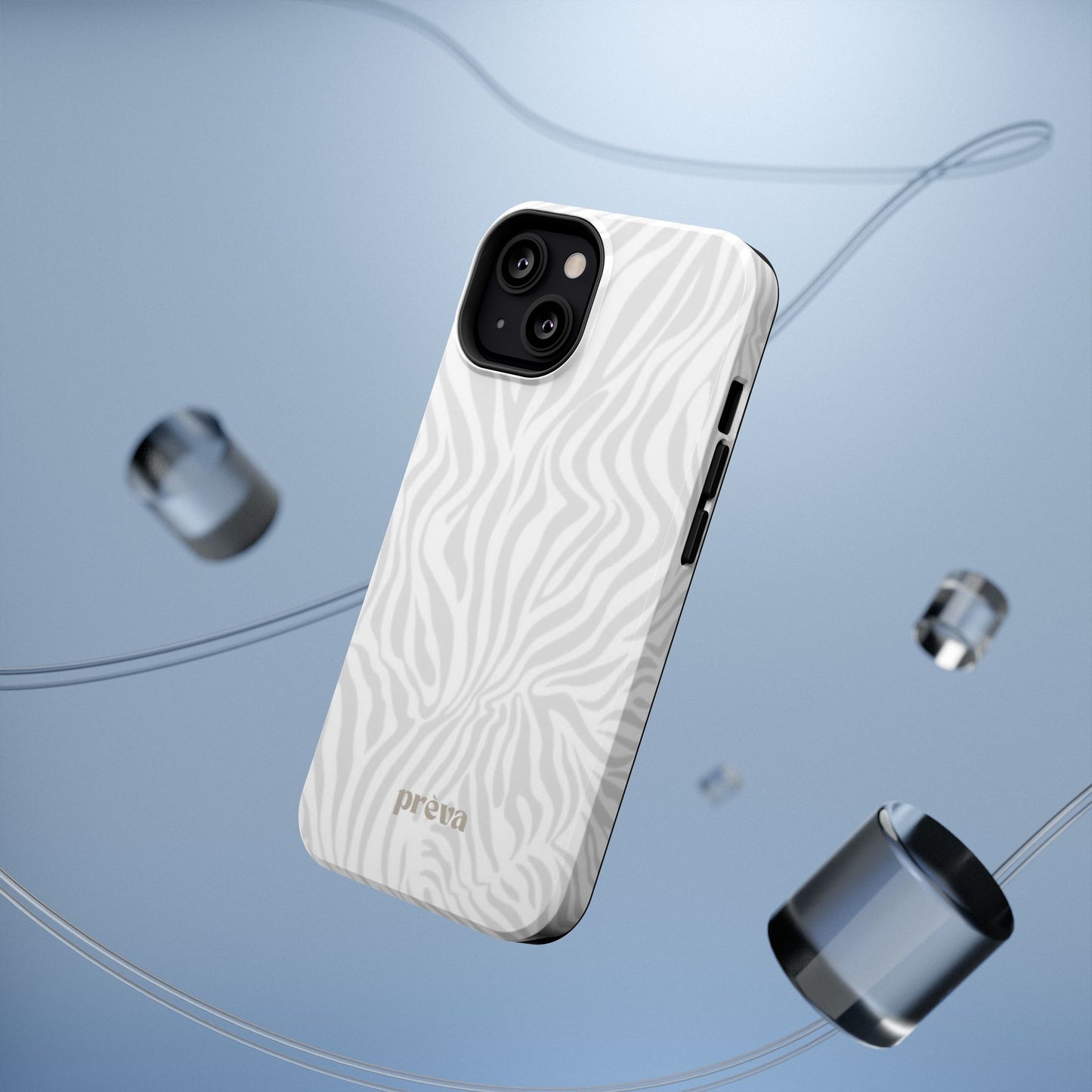 Zebra White Wave Phone Case