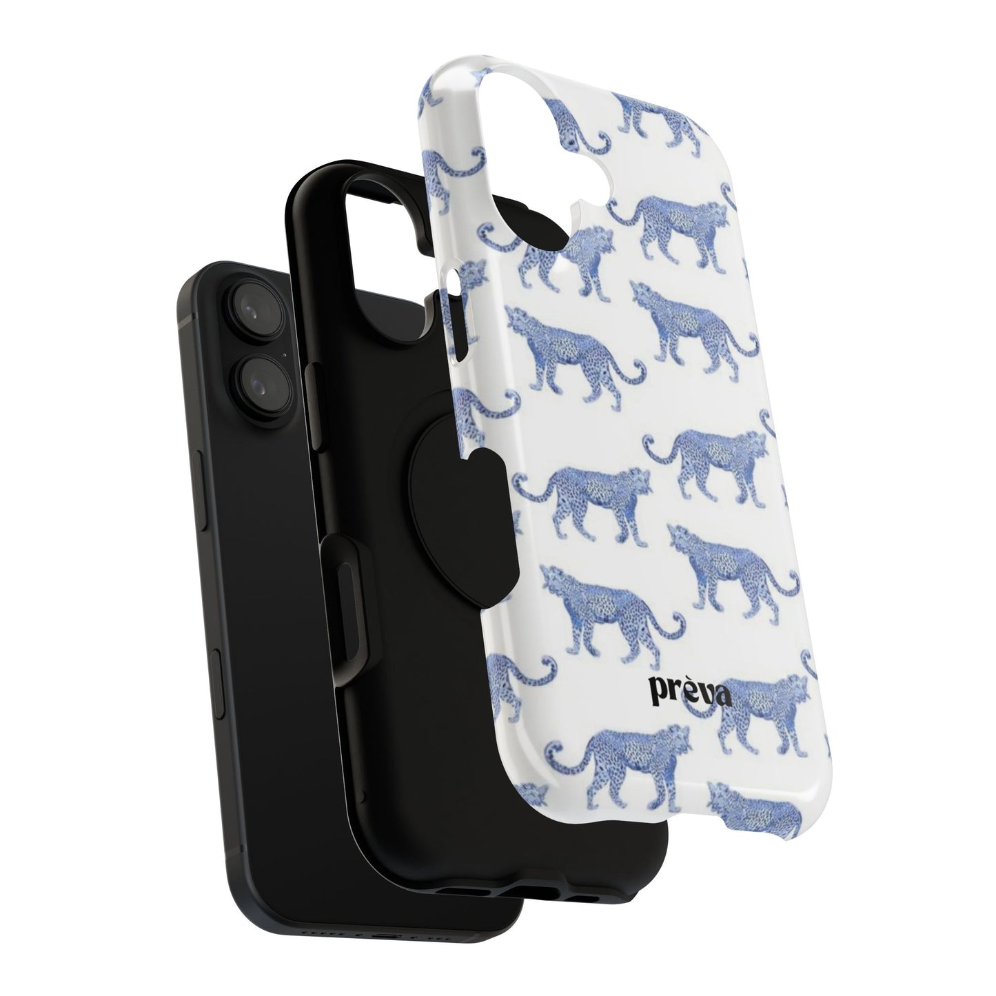 Blue Leopard Pattern Phone Case