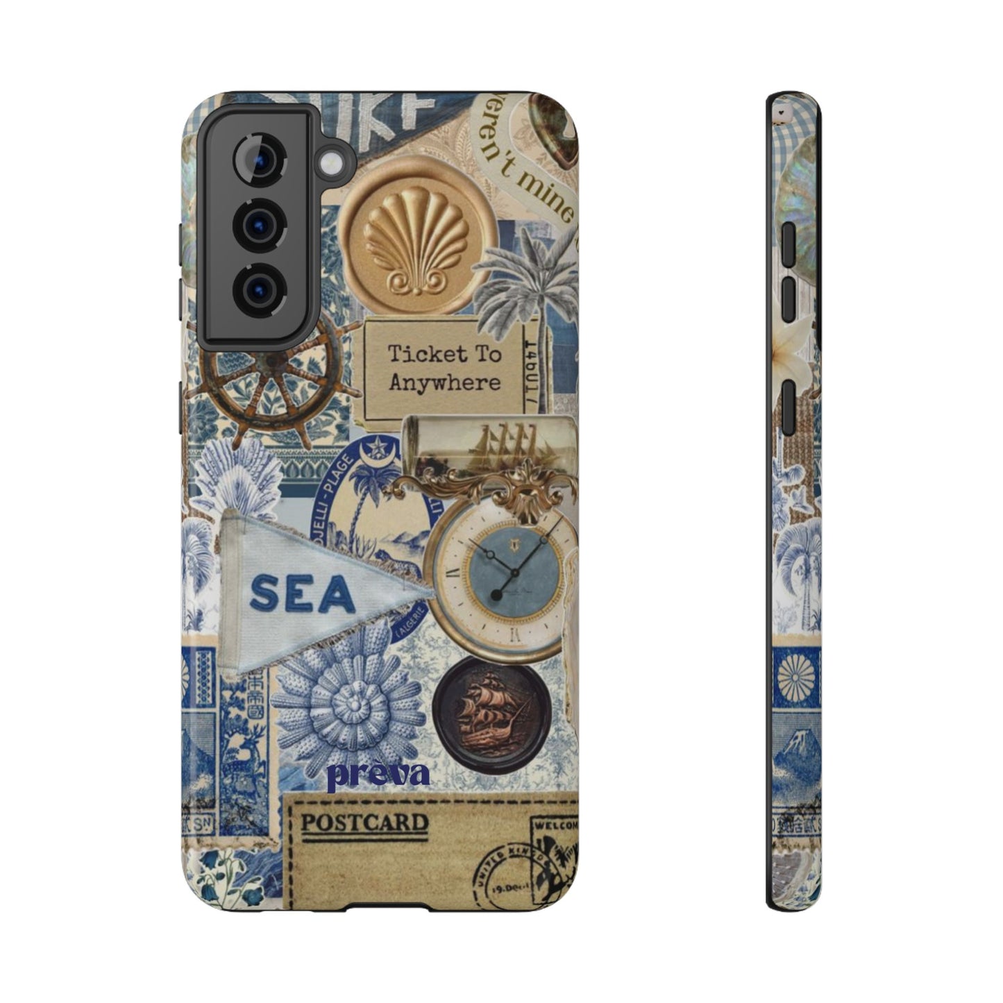 Neutral Travel Collage Phone Case