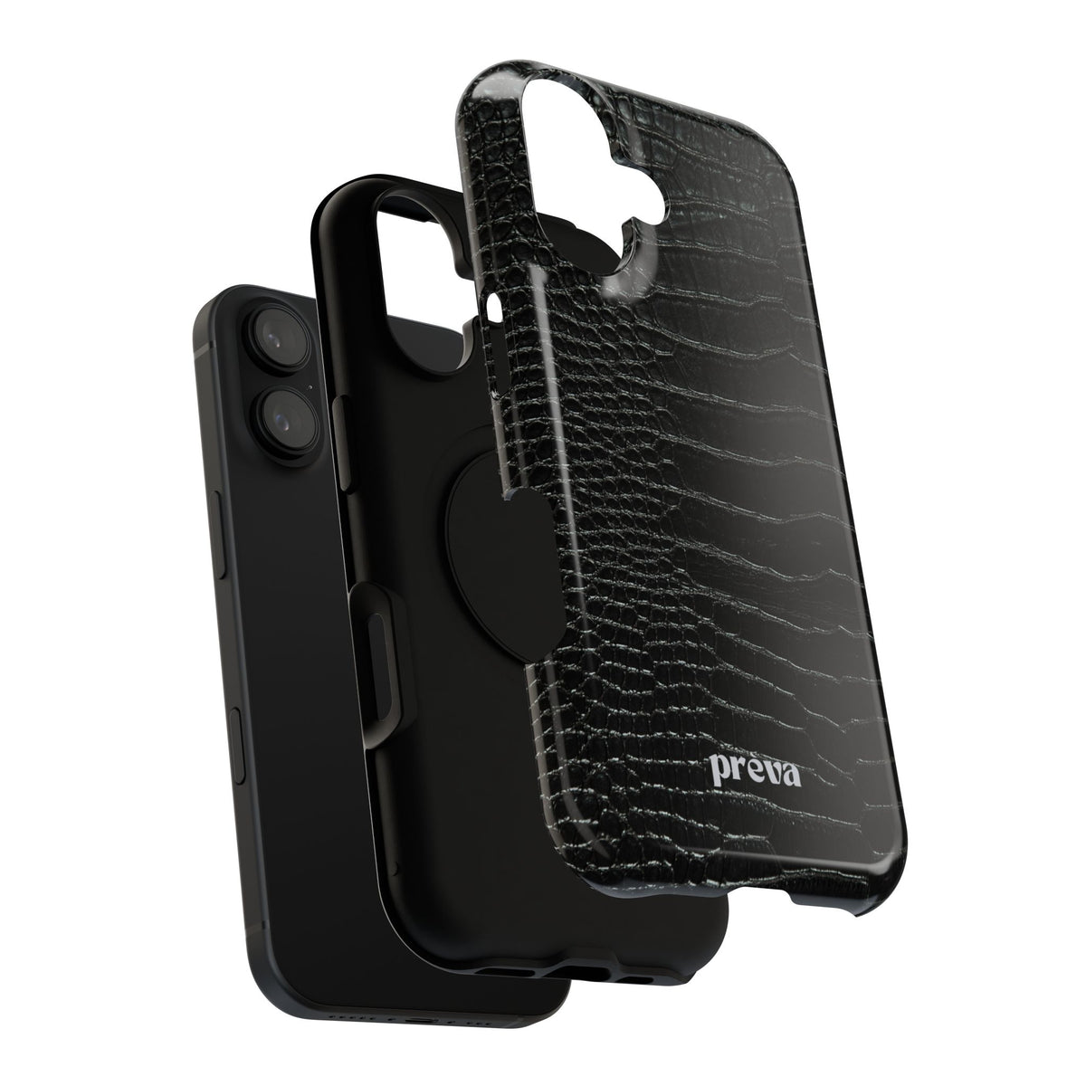 Black Croc Phone Case