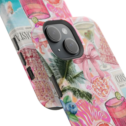 Pink Cocktail Collage Phone Case