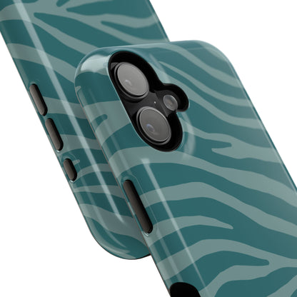 Teal Zebra Phone Case