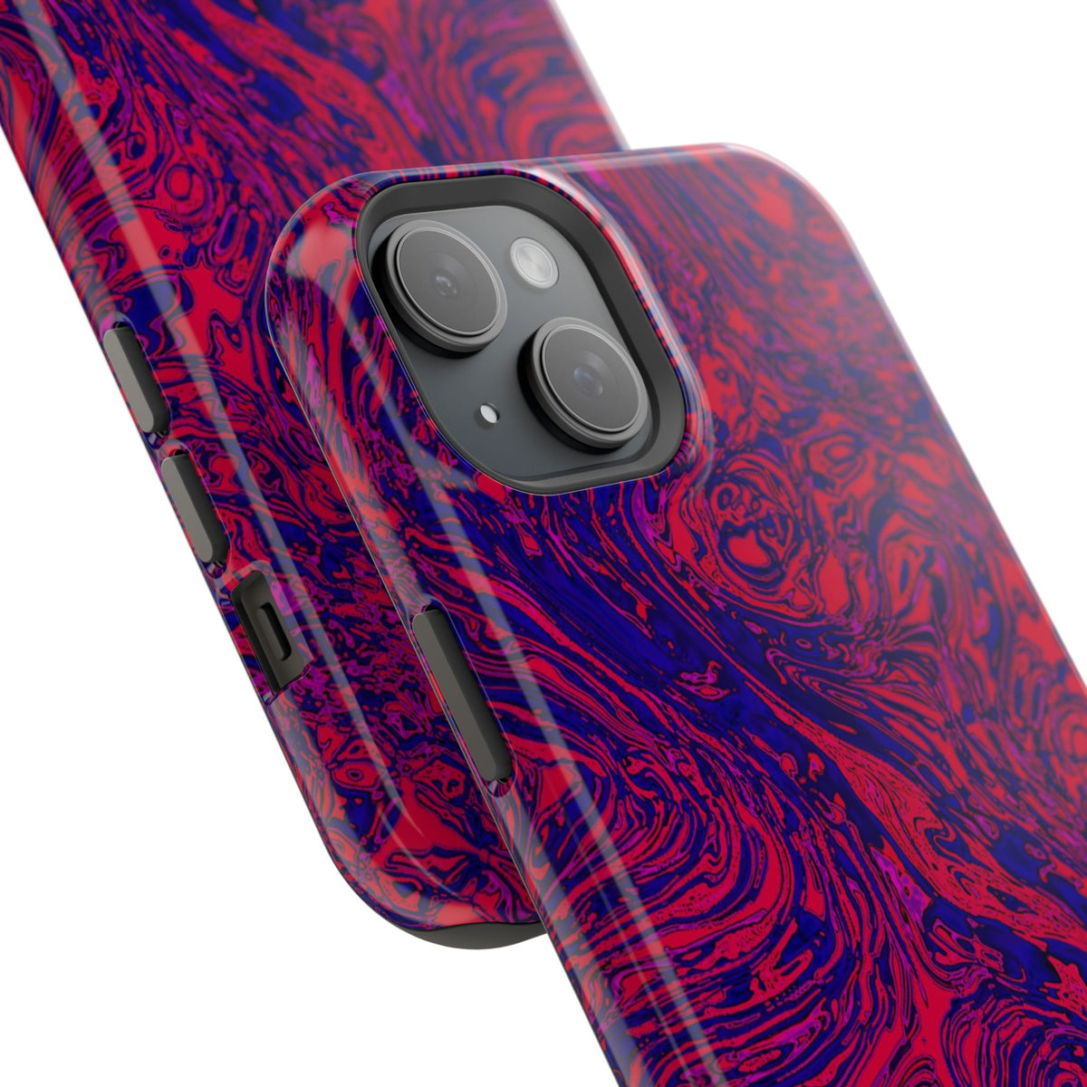 Marbled Red & Purple Impact Phone Case