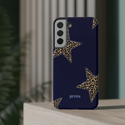 Navy Leopard Star Phone Case